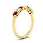 Load image into Gallery viewer, 0.75-carat-round-7-ruby-wedding-ring-band-in-yellow-gold-FD8008B7GRUDRANGLE2-0.75CT-NL-YG
