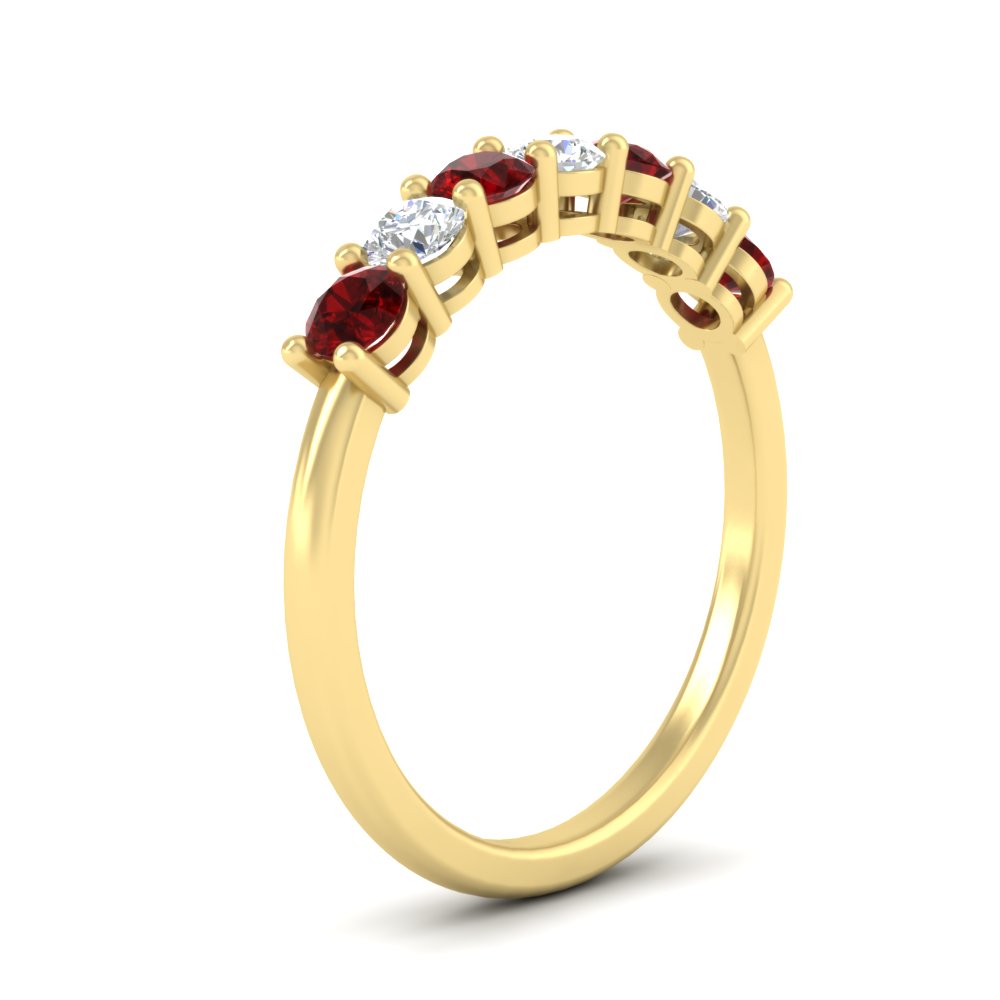 0.75-carat-round-7-ruby-wedding-ring-band-in-yellow-gold-FD8008B7GRUDRANGLE2-0.75CT-NL-YG