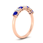 Load image into Gallery viewer, 0.75-carat-round-7-sapphire-wedding-ring-band-in-rose-gold-FD8008B7GSABLANGLE2-0.75CT-NL-RG

