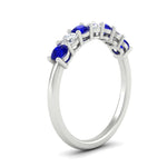 Load image into Gallery viewer, 0.75-carat-round-7-sapphire-wedding-ring-band-in-white-gold-FD8008B7GSABLANGLE2-0.75CT-NL-WG
