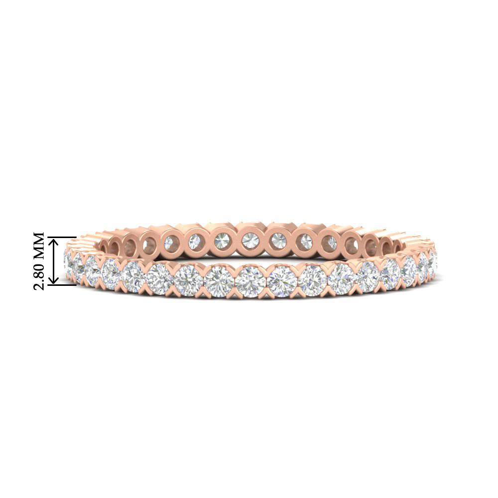 0.75 Carat Round Cut Bezel Set Eternity Band