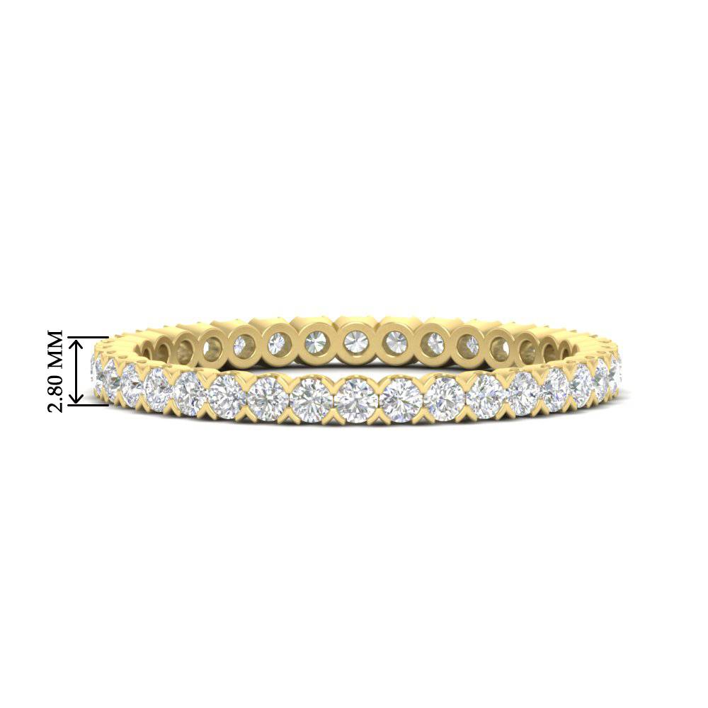 0.75 Carat Round Cut Bezel Set Eternity Band