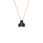 Load image into Gallery viewer, 0.75-carat-round-black-diamond-necklace-for-women-in-FDPD1129GBLACK-0.75CT-NL-RG
