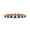 Load image into Gallery viewer, 0.75-carat-round-cut-bezel-set-diamond-and-black-diamond-eternity-wedding-band-in-rose-gold-FD8072ROBGBLACK-0.72CT-NL-RG?v=1774347027