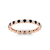 Load image into Gallery viewer, 0.75-carat-round-cut-bezel-set-diamond-and-black-diamond-eternity-wedding-band-in-rose-gold-FD8072ROBGBLACKANGLE5-0.72CT-NL-RG?v=1774347027