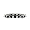 Load image into Gallery viewer, 0.75-carat-round-cut-bezel-set-diamond-and-black-diamond-eternity-wedding-band-in-white-gold-FD8072ROBGBLACK-0.72CT-NL-WG?v=1774347027