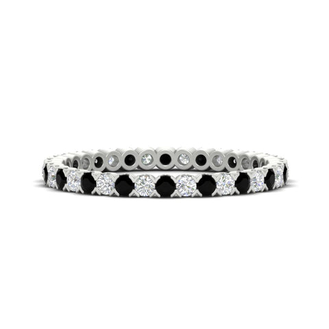 0.75-carat-round-cut-bezel-set-diamond-and-black-diamond-eternity-wedding-band-in-white-gold-FD8072ROBGBLACK-0.72CT-NL-WG?v=1774347027