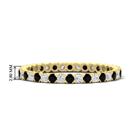 0.75-carat-round-cut-bezel-set-diamond-and-black-diamond-eternity-wedding-band-in-yellow-gold-FD8072ROBGBLACK-0.72CT-NL-YG-HW?v=1774347027