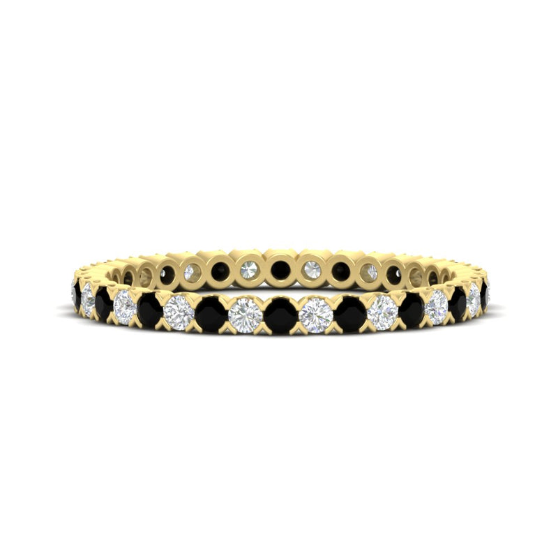 0.75-carat-round-cut-bezel-set-diamond-and-black-diamond-eternity-wedding-band-in-yellow-gold-FD8072ROBGBLACK-0.72CT-NL-YG?v=1774347027