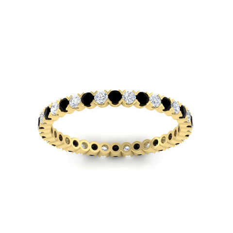 0.75-carat-round-cut-bezel-set-diamond-and-black-diamond-eternity-wedding-band-in-yellow-gold-FD8072ROBGBLACKANGLE5-0.72CT-NL-YG?v=1774347027