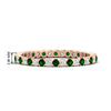 Load image into Gallery viewer, 0.75-carat-round-cut-bezel-set-diamond-and-emerald-eternity-wedding-band-in-rose-gold-FD8072ROBGEMGR-0.72CT-NL-RG-HW?v=1774347027