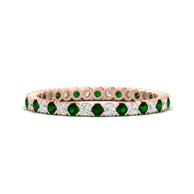 0.75 Carat Round Cut Bezel Set Eternity Band