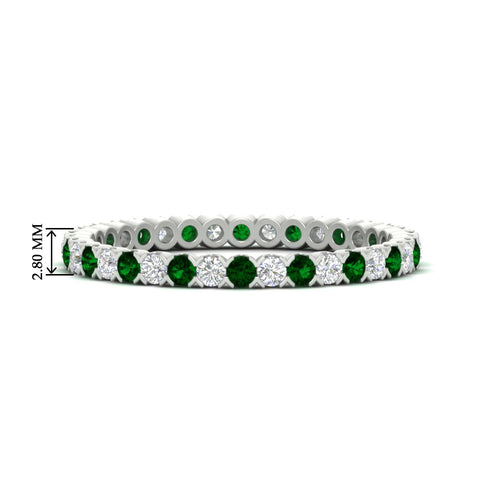 0.75-carat-round-cut-bezel-set-diamond-and-emerald-eternity-wedding-band-in-white-gold-FD8072ROBGEMGR-0.72CT-NL-WG-HW?v=1774347027