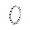 Load image into Gallery viewer, 0.75-carat-round-cut-bezel-set-diamond-and-emerald-eternity-wedding-band-in-white-gold-FD8072ROBGEMGRANGLE2-0.72CT-NL-WG?v=1774347027