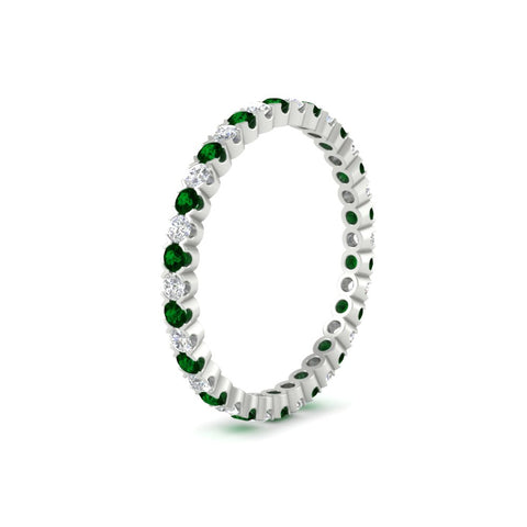 0.75-carat-round-cut-bezel-set-diamond-and-emerald-eternity-wedding-band-in-white-gold-FD8072ROBGEMGRANGLE2-0.72CT-NL-WG?v=1774347027
