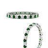 Load image into Gallery viewer, 0.75-carat-round-cut-bezel-set-diamond-and-emerald-eternity-wedding-band-in-white-gold-FD8072ROBGEMGRANGLE3-0.72CT-NL-WG?v=1774347027