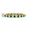 Load image into Gallery viewer, 0.75-carat-round-cut-bezel-set-diamond-and-emerald-eternity-wedding-band-in-yellow-gold-FD8072ROBGEMGR-0.72CT-NL-YG-HW?v=1774347027