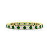Load image into Gallery viewer, 0.75-carat-round-cut-bezel-set-diamond-and-emerald-eternity-wedding-band-in-yellow-gold-FD8072ROBGEMGR-0.72CT-NL-YG?v=1774347027