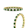 Load image into Gallery viewer, 0.75-carat-round-cut-bezel-set-diamond-and-emerald-eternity-wedding-band-in-yellow-gold-FD8072ROBGEMGRANGLE3-0.72CT-NL-YG?v=1774347027