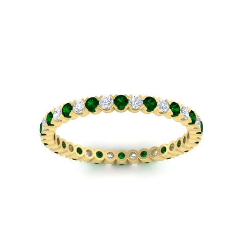 0.75-carat-round-cut-bezel-set-diamond-and-emerald-eternity-wedding-band-in-yellow-gold-FD8072ROBGEMGRANGLE5-0.72CT-NL-YG?v=1774347027