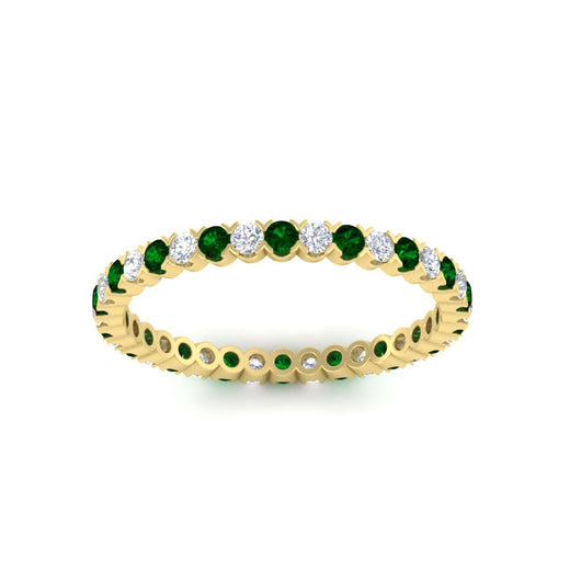 0.75-carat-round-cut-bezel-set-diamond-and-emerald-eternity-wedding-band-in-yellow-gold-FD8072ROBGEMGRANGLE5-0.72CT-NL-YG?v=1774347027