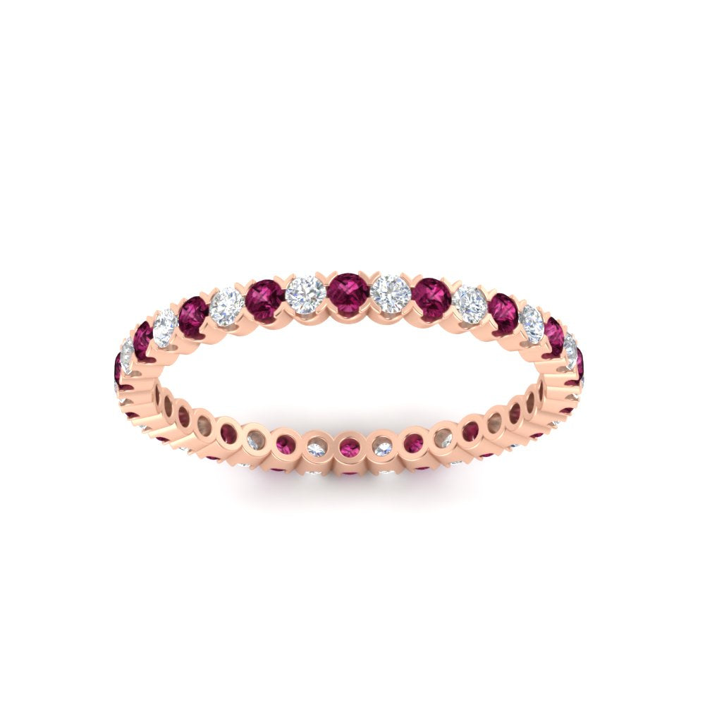 0.75 Carat Round Cut Bezel Set Eternity Band