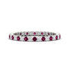 Load image into Gallery viewer, 0.75-carat-round-cut-bezel-set-diamond-and-pink-sapphire-eternity-wedding-band-in-white-gold-FD8072ROBGSADRPI-0.72CT-NL-WG?v=1774347027