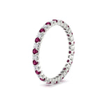 Load image into Gallery viewer, 0.75 Carat Round Cut Bezel Set Eternity Band
