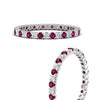 Load image into Gallery viewer, 0.75-carat-round-cut-bezel-set-diamond-and-pink-sapphire-eternity-wedding-band-in-white-gold-FD8072ROBGSADRPIANGLE3-0.72CT-NL-WG?v=1774347027