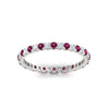 Load image into Gallery viewer, 0.75-carat-round-cut-bezel-set-diamond-and-pink-sapphire-eternity-wedding-band-in-white-gold-FD8072ROBGSADRPIANGLE5-0.72CT-NL-WG?v=1774347027