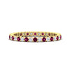 Load image into Gallery viewer, 0.75-carat-round-cut-bezel-set-diamond-and-pink-sapphire-eternity-wedding-band-in-yellow-gold-FD8072ROBGSADRPI-0.72CT-NL-YG?v=1774347027