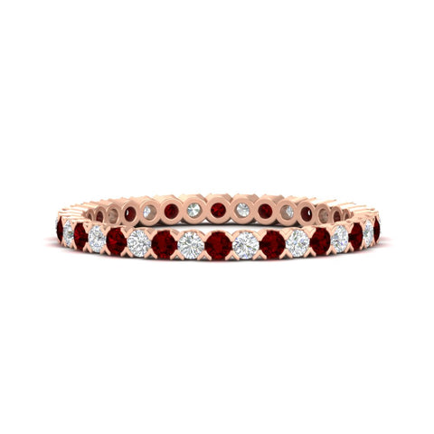 0.75-carat-round-cut-bezel-set-diamond-and-ruby-eternity-wedding-band-in-rose-gold-FD8072ROBGRUDR-0.72CT-NL-RG?v=1774347027