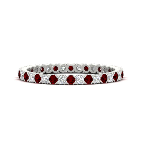 0.75-carat-round-cut-bezel-set-diamond-and-ruby-eternity-wedding-band-in-white-gold-FD8072ROBGRUDR-0.72CT-NL-WG?v=1774347027