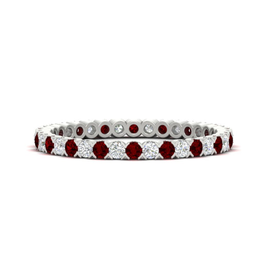 0.75-carat-round-cut-bezel-set-diamond-and-ruby-eternity-wedding-band-in-white-gold-FD8072ROBGRUDR-0.72CT-NL-WG?v=1774347027
