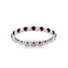 Load image into Gallery viewer, 0.75-carat-round-cut-bezel-set-diamond-and-ruby-eternity-wedding-band-in-white-gold-FD8072ROBGRUDRANGLE5-0.72CT-NL-WG?v=1774347027