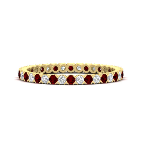 0.75-carat-round-cut-bezel-set-diamond-and-ruby-eternity-wedding-band-in-yellow-gold-FD8072ROBGRUDR-0.72CT-NL-YG?v=1774347027