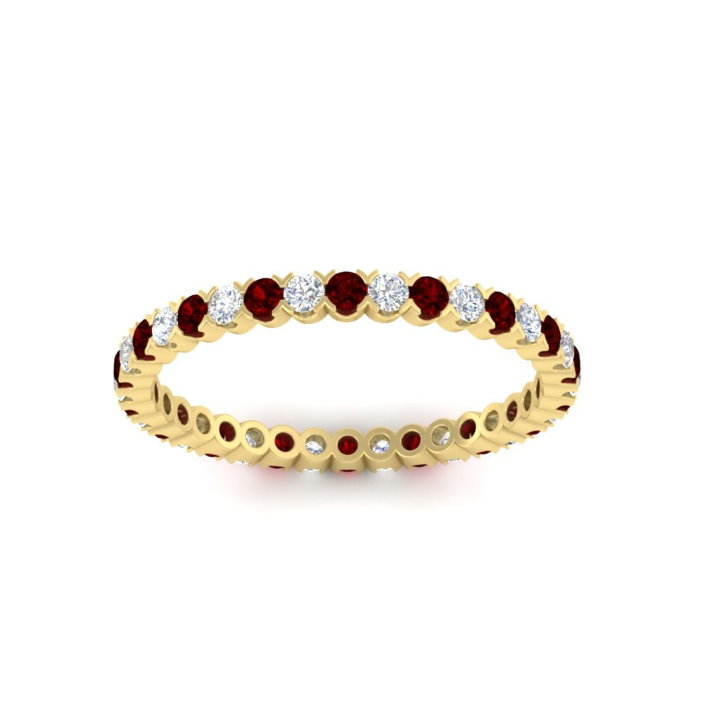 0.75 Carat Round Cut Bezel Set Eternity Band