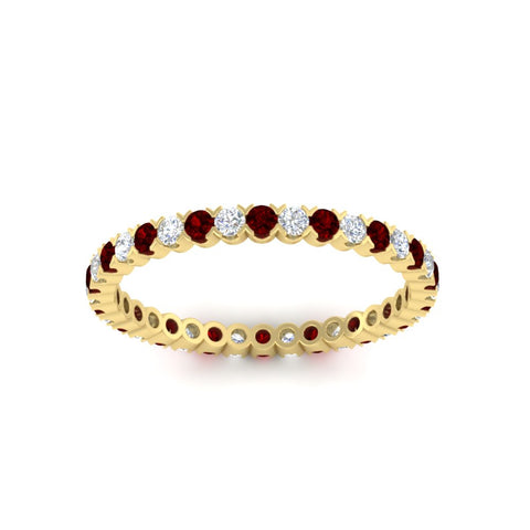 0.75-carat-round-cut-bezel-set-diamond-and-ruby-eternity-wedding-band-in-yellow-gold-FD8072ROBGRUDRANGLE5-0.72CT-NL-YG?v=1774347027