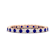 0.75-carat-round-cut-bezel-set-diamond-and-sapphire-eternity-wedding-band-in-rose-gold-FD8072ROBGSABL-0.72CT-NL-RG?v=1774347027