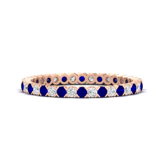 0.75-carat-round-cut-bezel-set-diamond-and-sapphire-eternity-wedding-band-in-rose-gold-FD8072ROBGSABL-0.72CT-NL-RG?v=1774347027