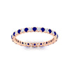 Load image into Gallery viewer, 0.75-carat-round-cut-bezel-set-diamond-and-sapphire-eternity-wedding-band-in-rose-gold-FD8072ROBGSABLANGLE5-0.72CT-NL-RG?v=1774347027