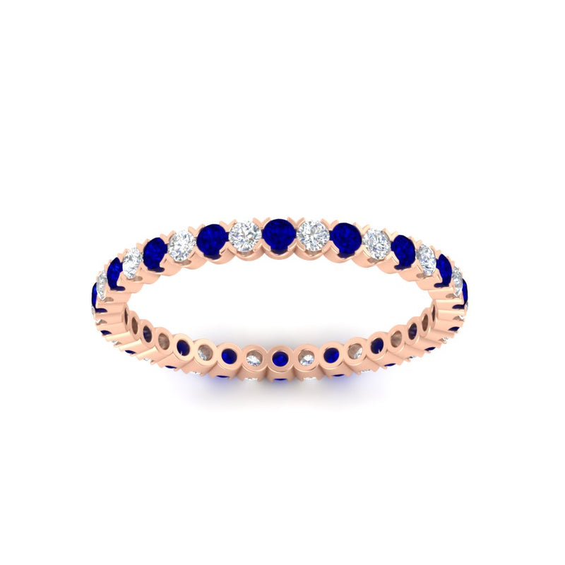 0.75-carat-round-cut-bezel-set-diamond-and-sapphire-eternity-wedding-band-in-rose-gold-FD8072ROBGSABLANGLE5-0.72CT-NL-RG?v=1774347027