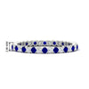 Load image into Gallery viewer, 0.75-carat-round-cut-bezel-set-diamond-and-sapphire-eternity-wedding-band-in-white-gold-FD8072ROBGSABL-0.72CT-NL-WG-HW?v=1774347027