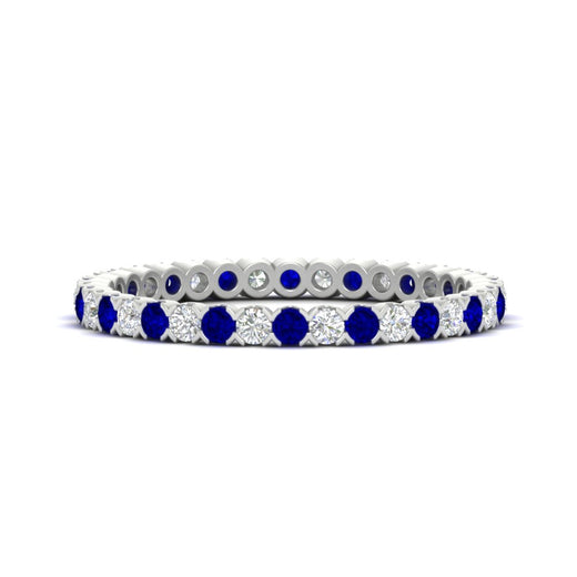 0.75-carat-round-cut-bezel-set-diamond-and-sapphire-eternity-wedding-band-in-white-gold-FD8072ROBGSABL-0.72CT-NL-WG?v=1774347027