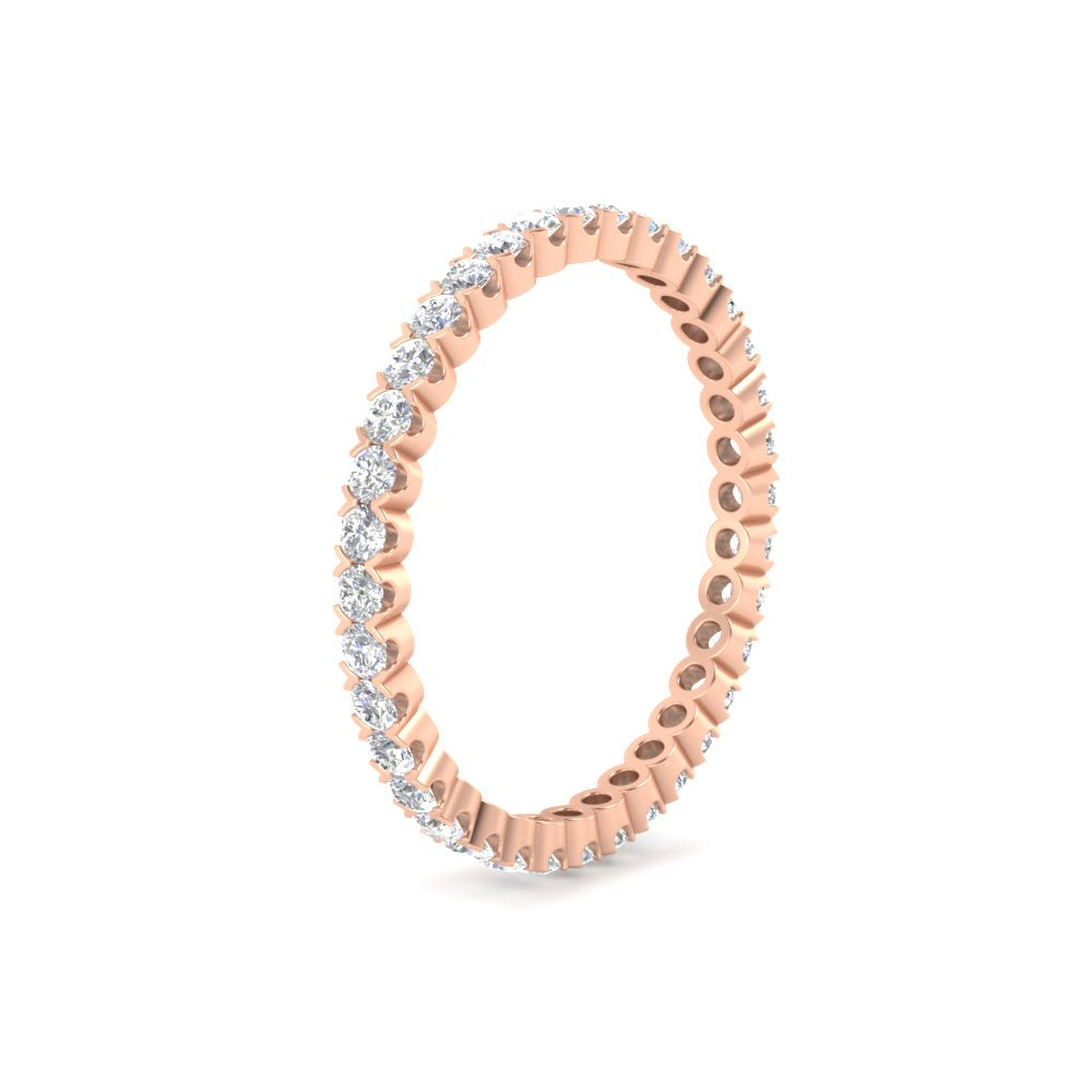 0.75 Carat Round Cut Bezel Set Eternity Band