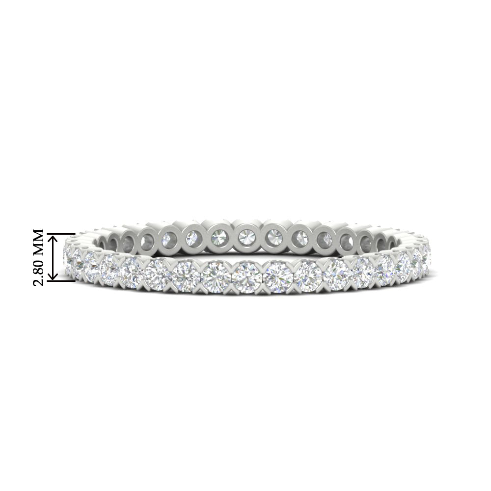 0.75 Carat Round Cut Bezel Set Eternity Band