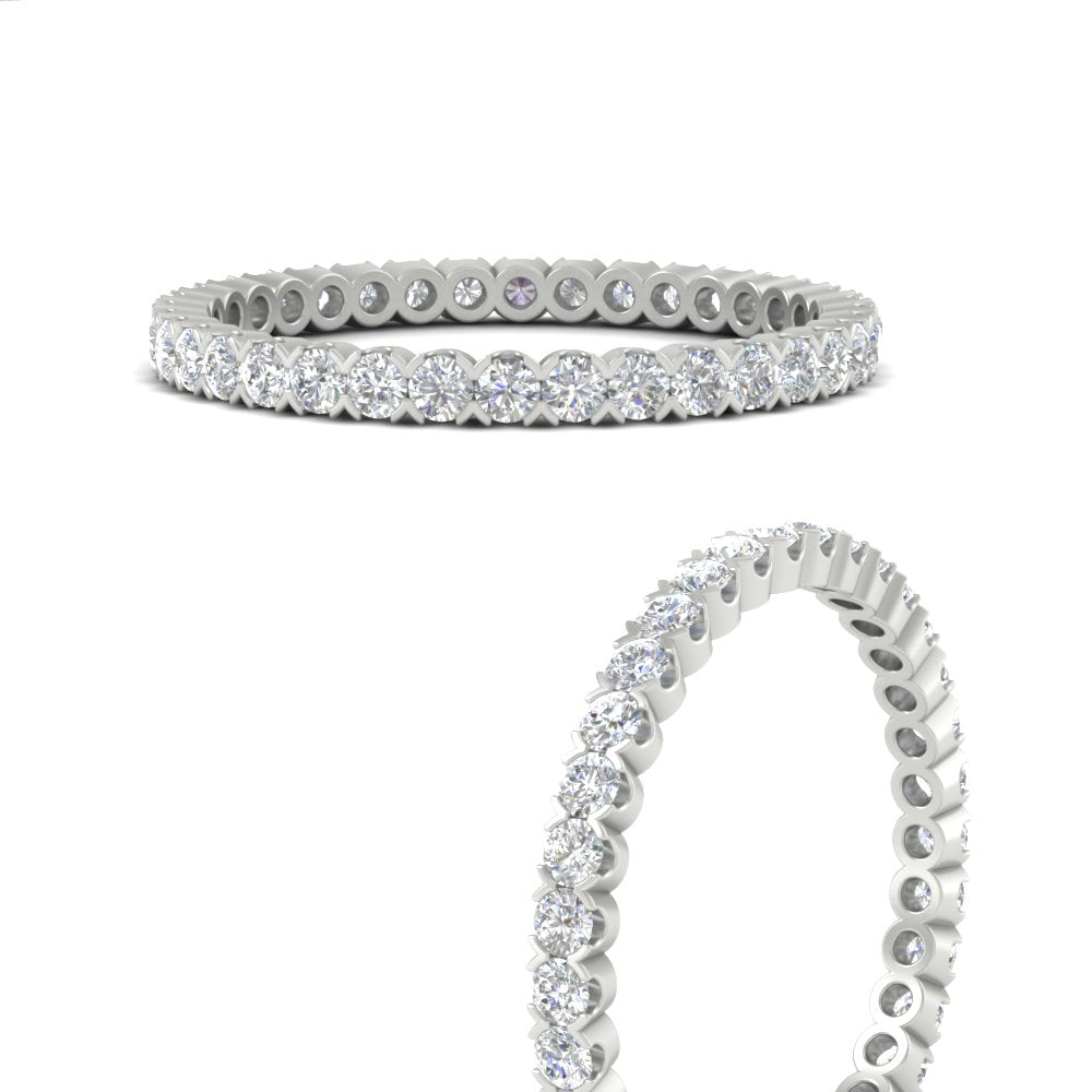 0.75 Carat Round Cut Bezel Set Eternity Band