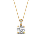 Load image into Gallery viewer, 0.75-carat-round-cut-diamond-filigree-pendant-in-FDPD10681RO-0.75CTANGLE2-NL-YG
