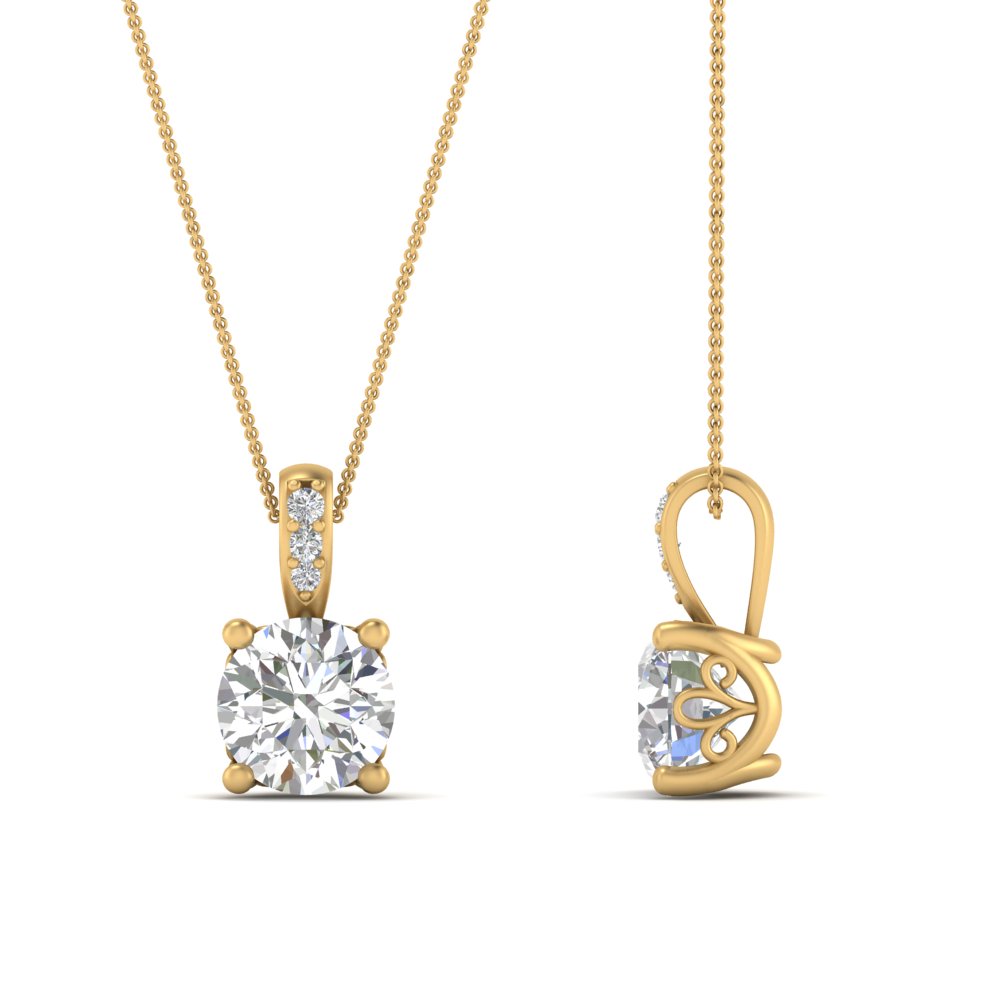 0.75-carat-round-cut-diamond-filigree-pendant-in-FDPD10681RO-0.75CTANGLE2-NL-YG