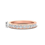 Load image into Gallery viewer, 0.75-carat-round-diamond-channel-set-anniversary-ring-in-rose-gold-FDWB5242RO-0.75CT-NL-RG-HW
